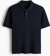 H&M Slim Fit Textured Jersey Polo Shirt