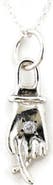 Linn Designs Sterling Cross My Fingers Diamond Necklace