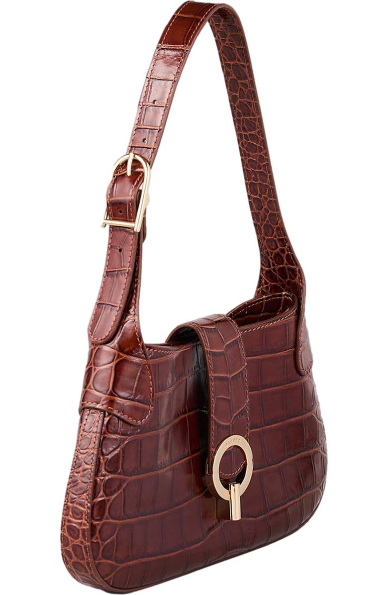 SANDRO Mock croc leather Janet bag, Alternate, color,