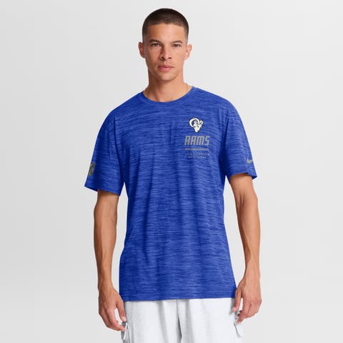 Men's Nike Royal Los Angeles Rams Sideline Double Covered Dri-FIT Velocity T-Shirt