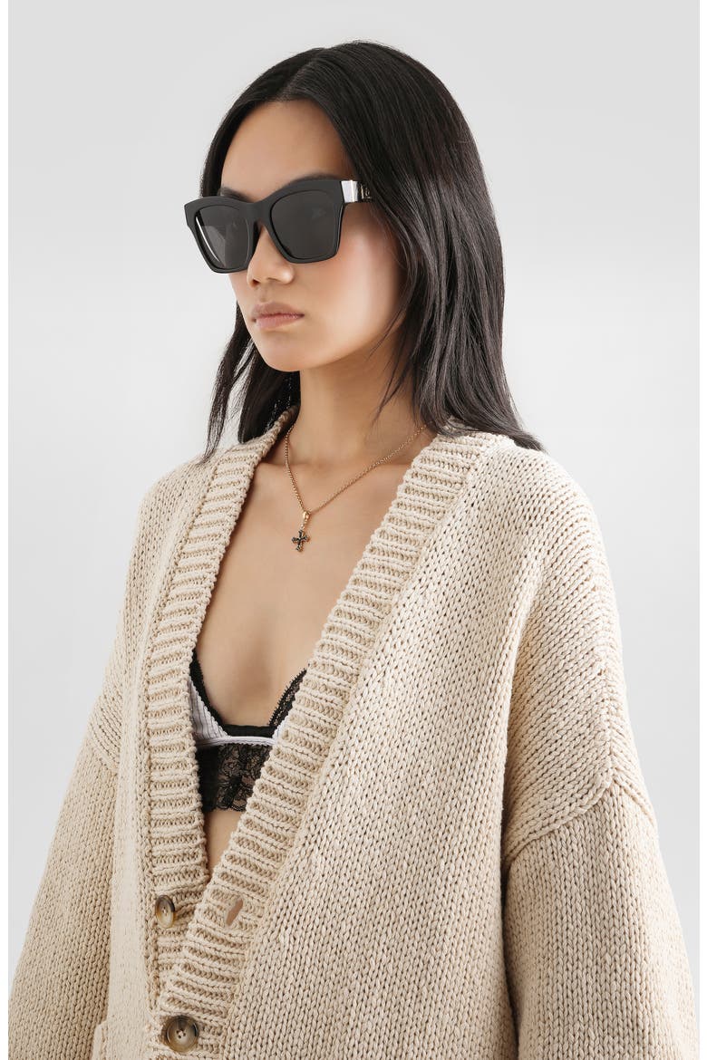 Slouchy Cotton Cardigan, Alternate, color, M0169 ECRU 4