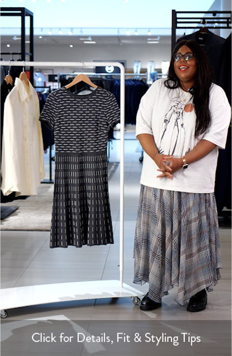 Digital Dash Short Sleeve Fit & Flare Dress, sales video thumbnail