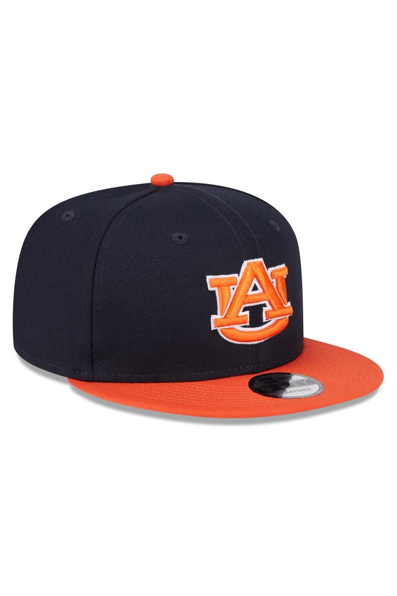 Men's New Era Navy Auburn Tigers Two-Tone 9FIFTY Snapback Hat, Alternate, color, Navy