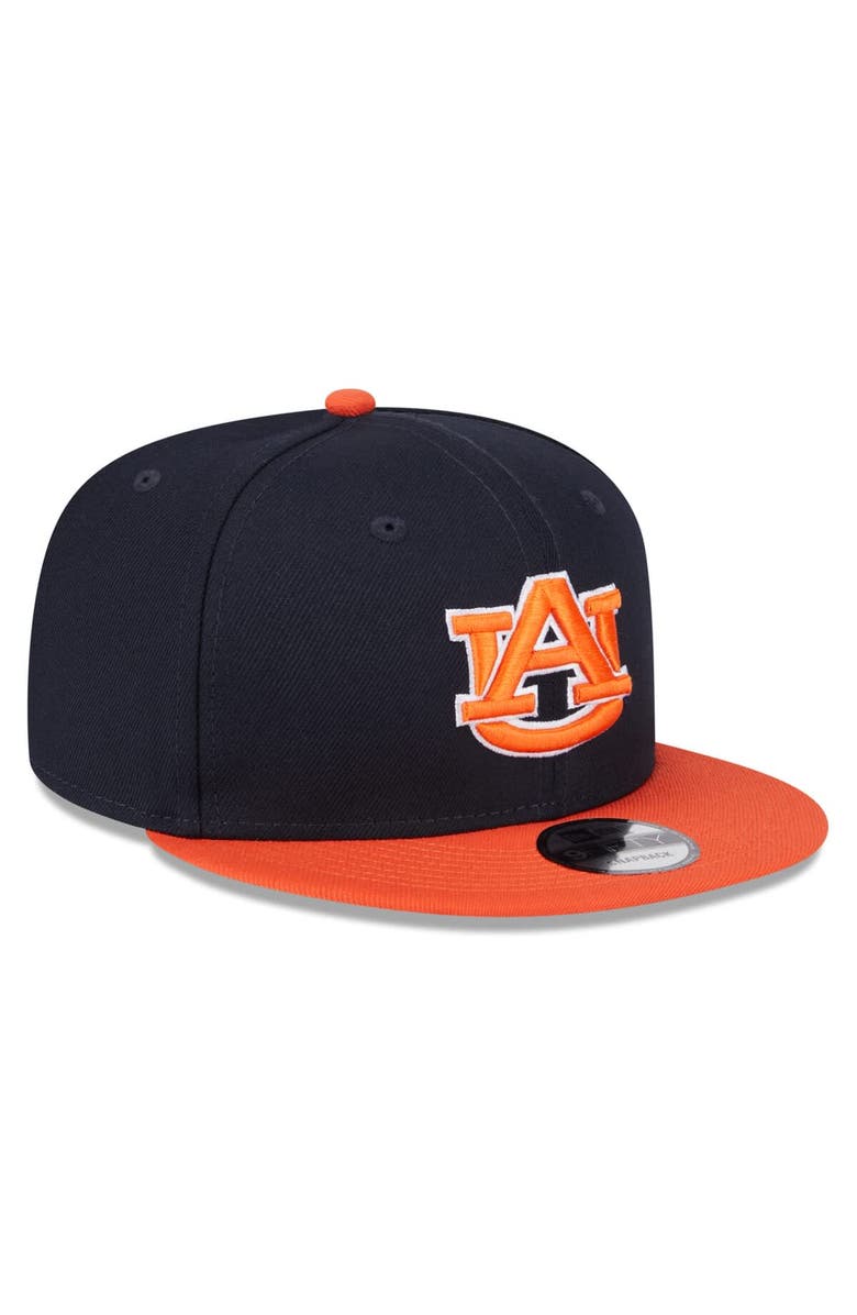 New Era Men's New Era Navy Auburn Tigers Two-Tone 9FIFTY Snapback Hat, Alternate, color, Navy