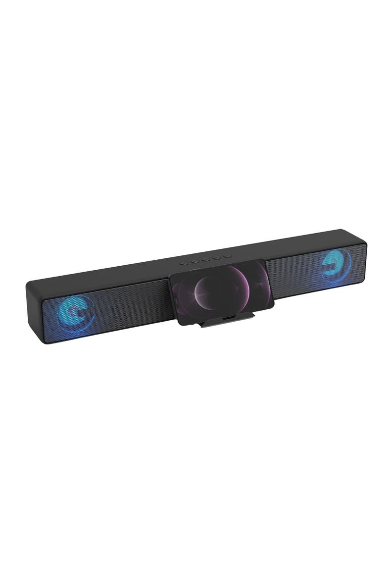 Portable 2.0 Channel Bluetooth Soundbar, Alternate, color, Black