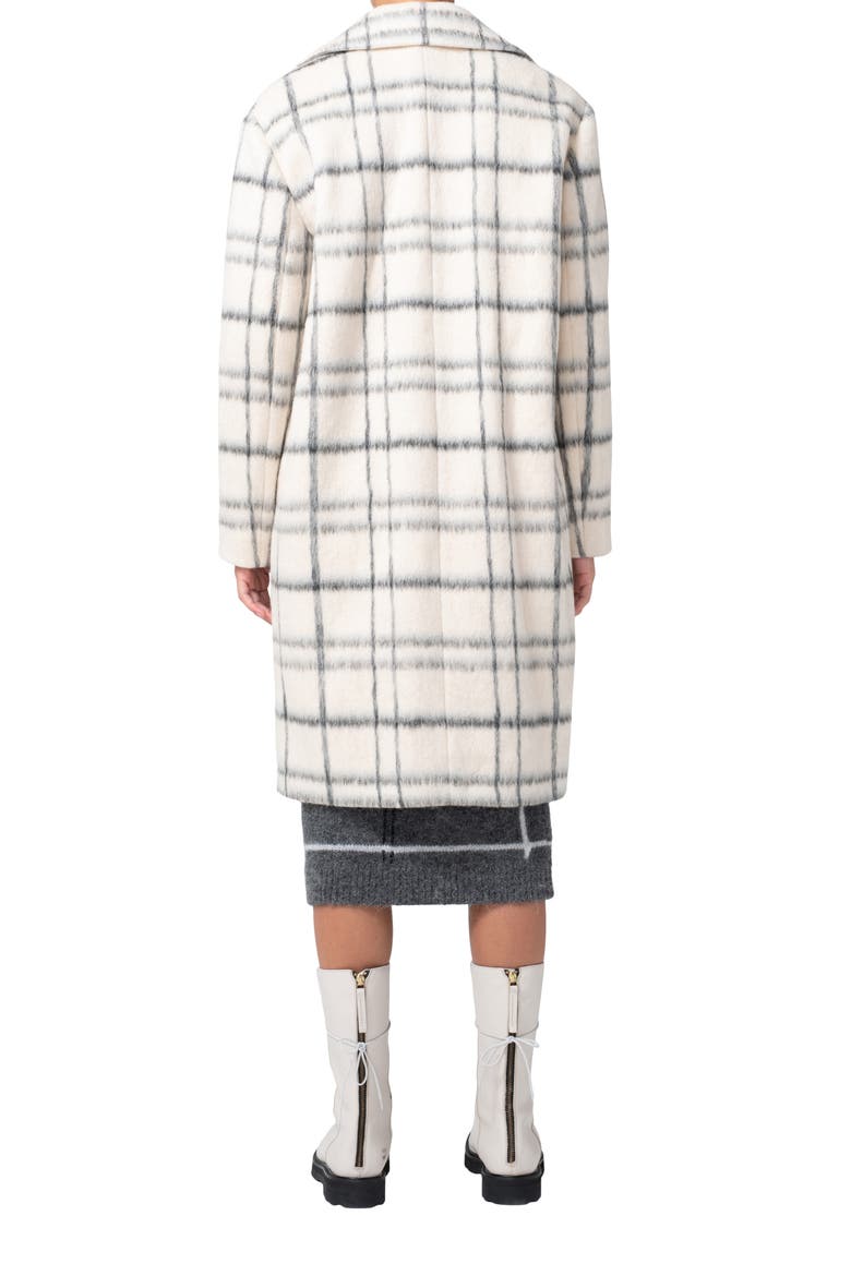 Graphic Check Princess Coat, Alternate, color, MILK PLAID