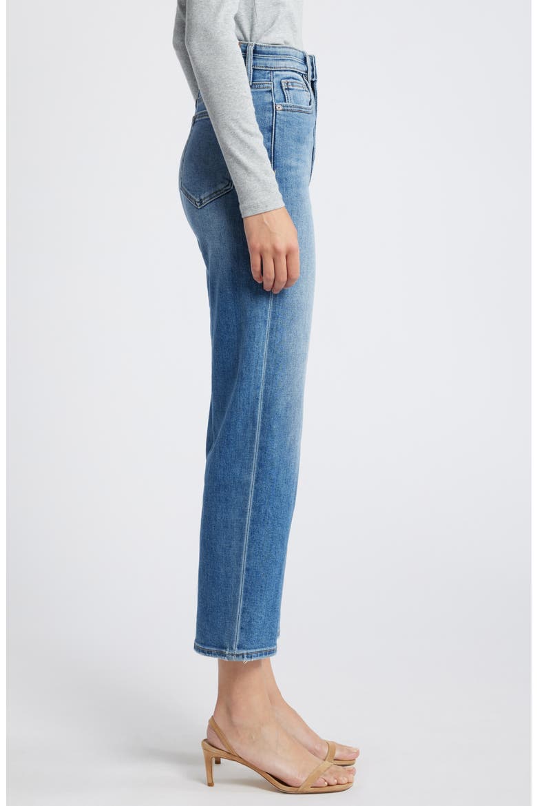 Relaxed High Waist Straight Leg Jeans, Alternate, color, DARK WASH