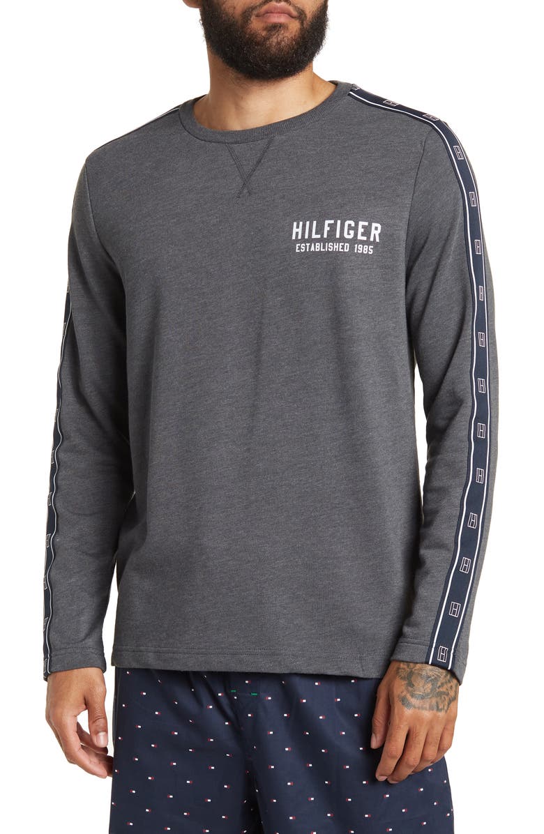 Tommy Hilfiger Long Sleeve Crew Neck Pajama T-Shirt, Main, color,