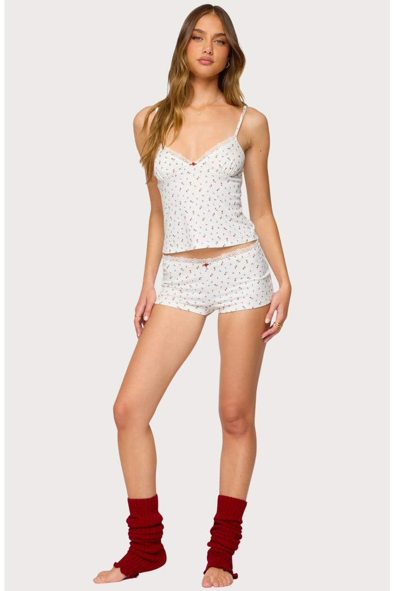Viola Floral Lace Tank, Alternate, color, WHITE