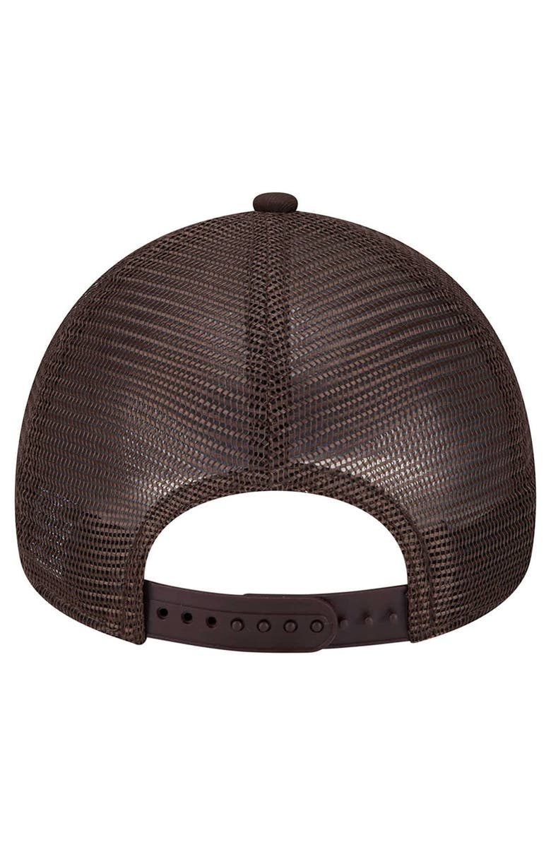 New Era Men's New Era Brown San Diego Padres 9FORTY A-Frame Trucker Adjustable Hat, Alternate, color, Brown