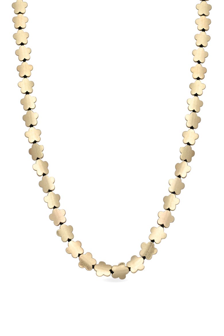 Lindsay Flower Motif Necklace, Main, color, GOLD