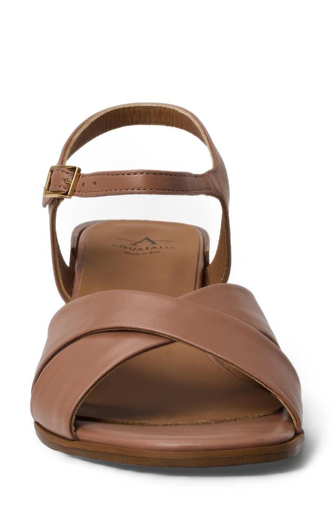Domenica Weatherproof Ankle Strap Sandal, Alternate, color, CLAY NAPPA