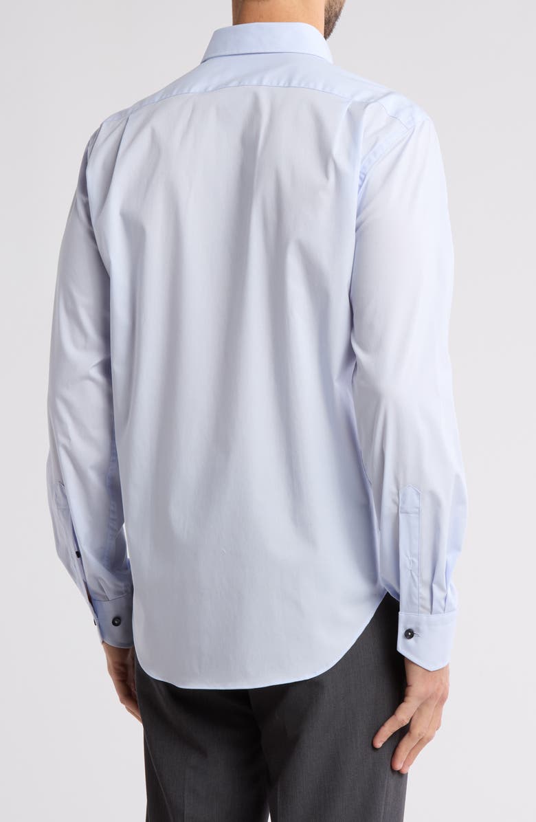 Lorenzo Uomo Trim Fit Solid Stretch Cotton Dress Shirt, Alternate, color, Light Blue