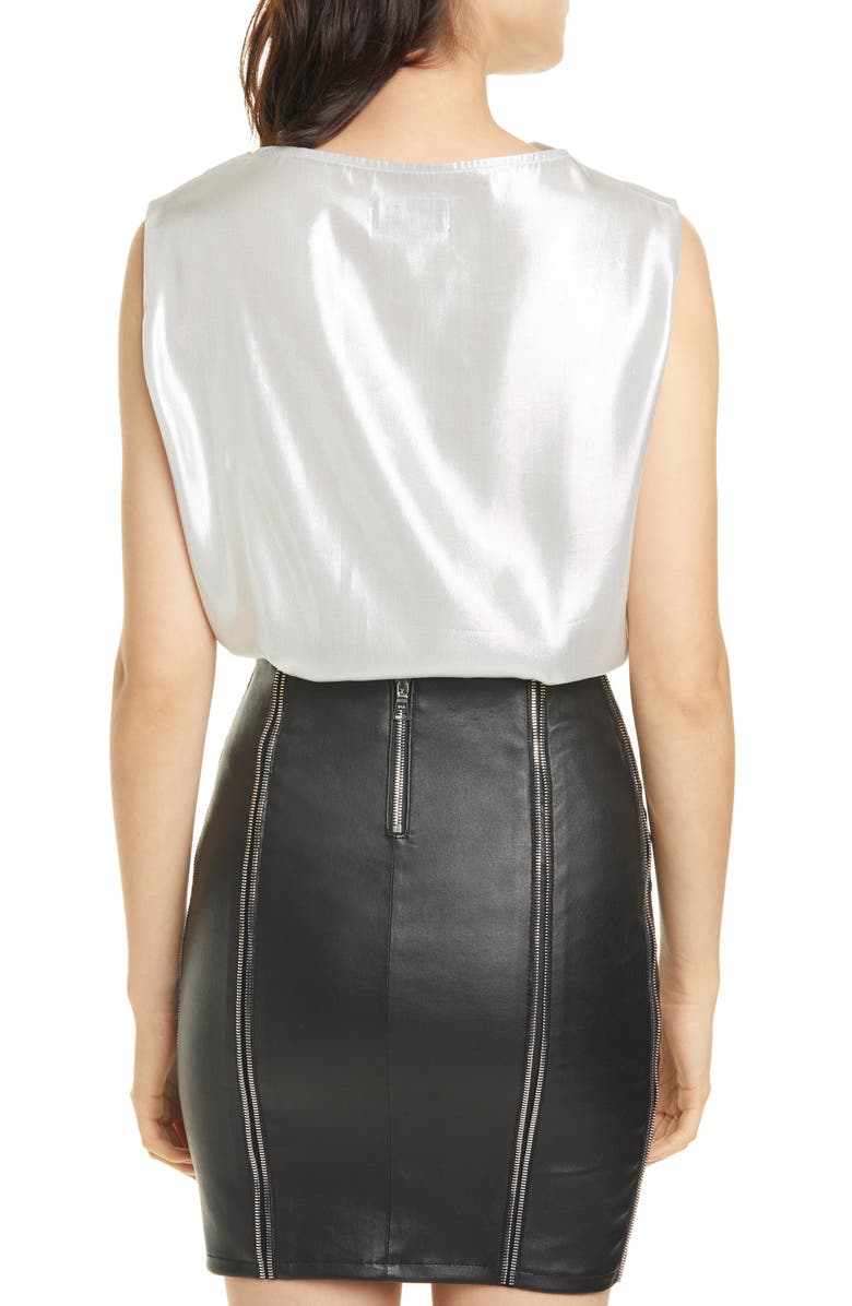 RtA Selma Metallic Silk Blend Tank, Alternate, color, 