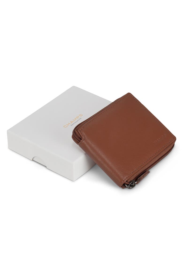 Onyx Zip Around Bifold Wallet, Alternate, color, BROWN