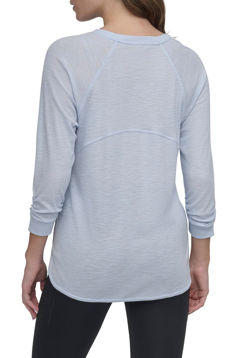 DKNY Raglan Sleeve Waffle Knit T-Shirt, Alternate, color, 