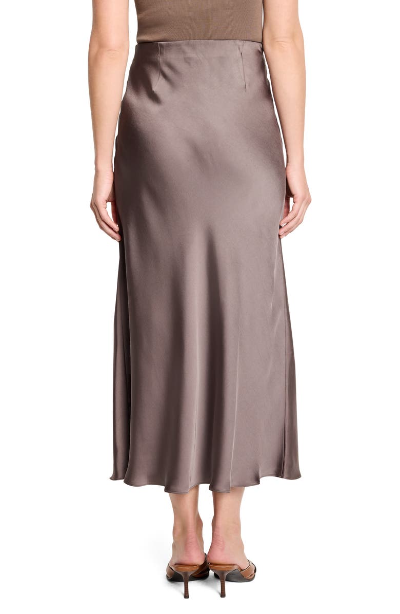 NIC+ZOE Day Gloss Satin Slip Skirt, Alternate, color, Cocoa