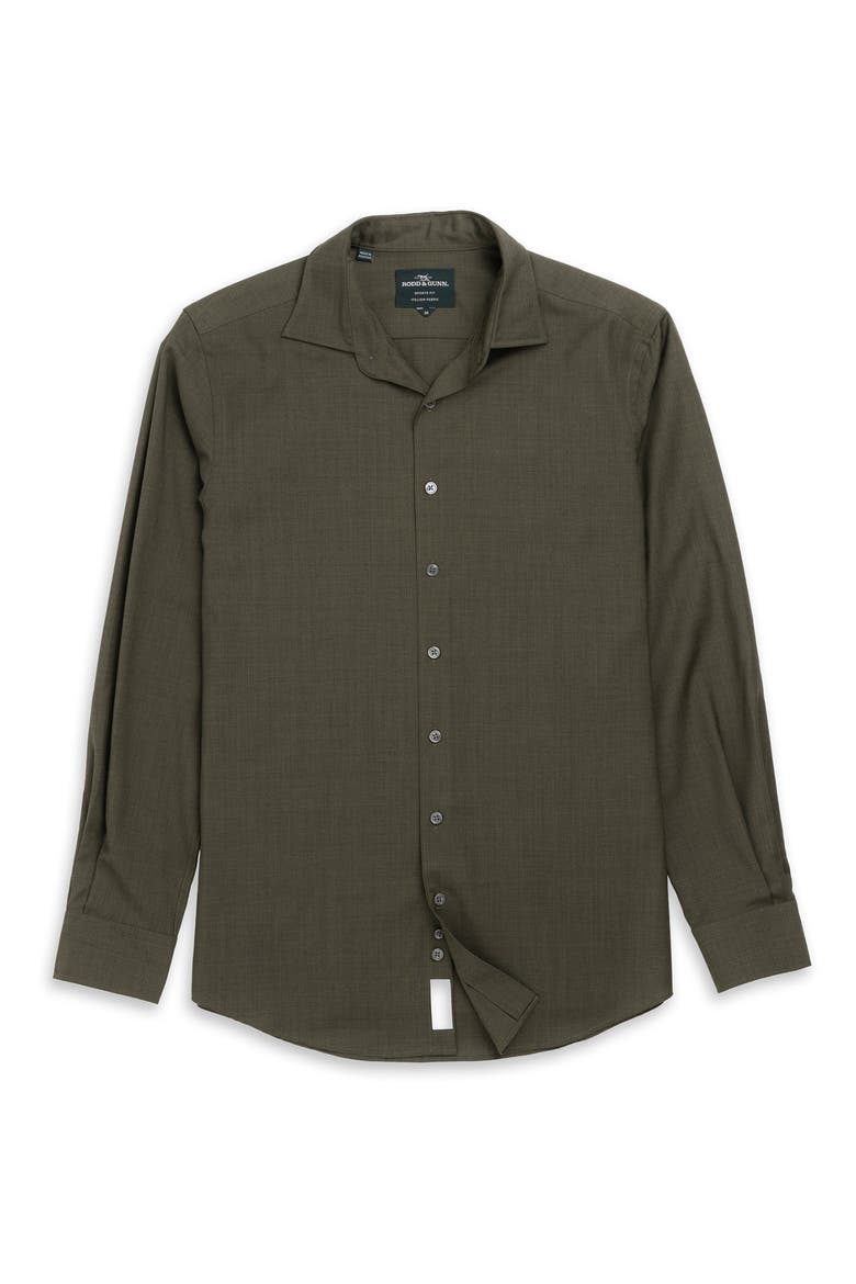Esk Valley Wool Mélange Button-Up Shirt, Alternate, color, PINE
