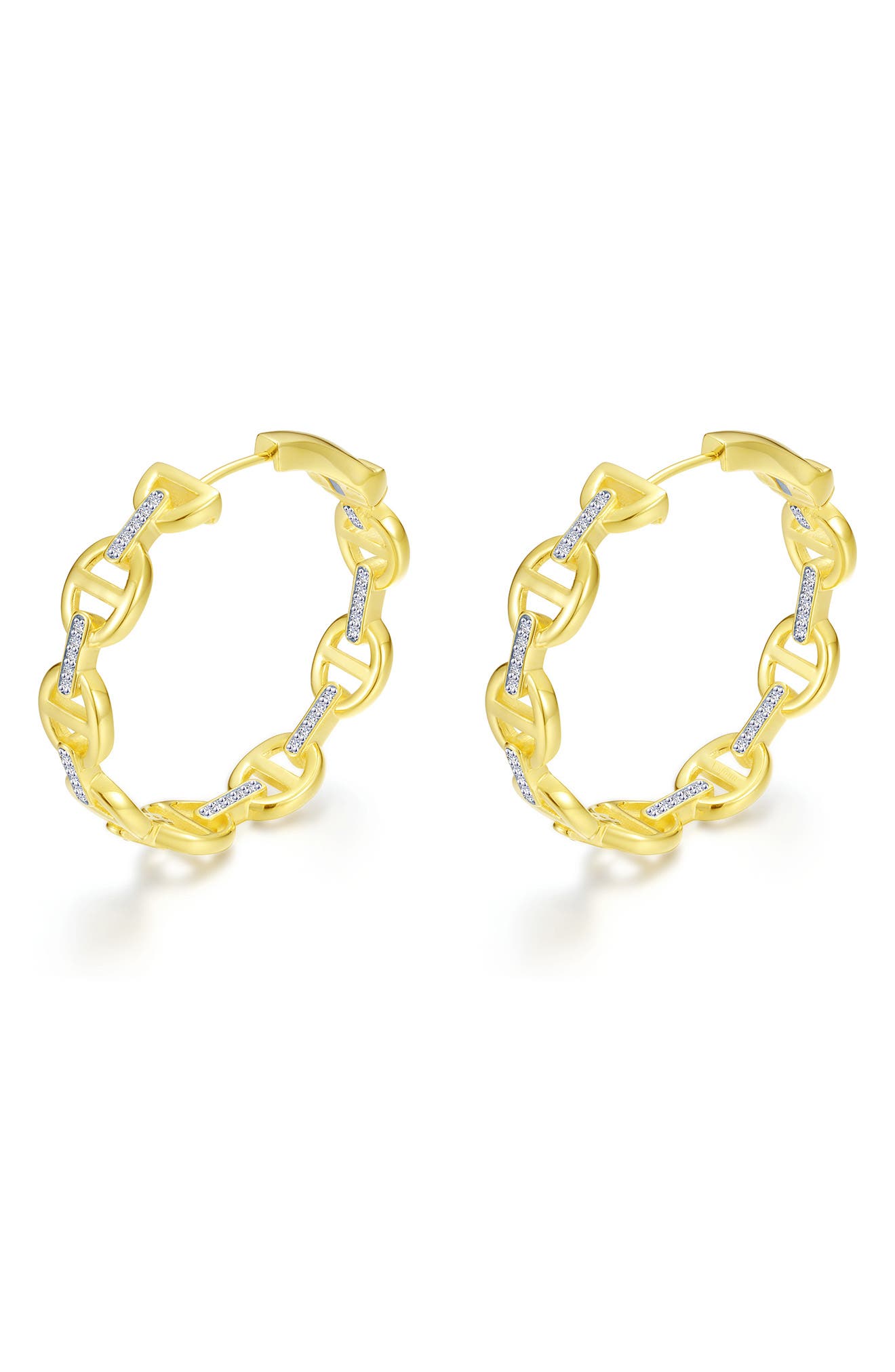 Paperclip Link Hoop Earrings