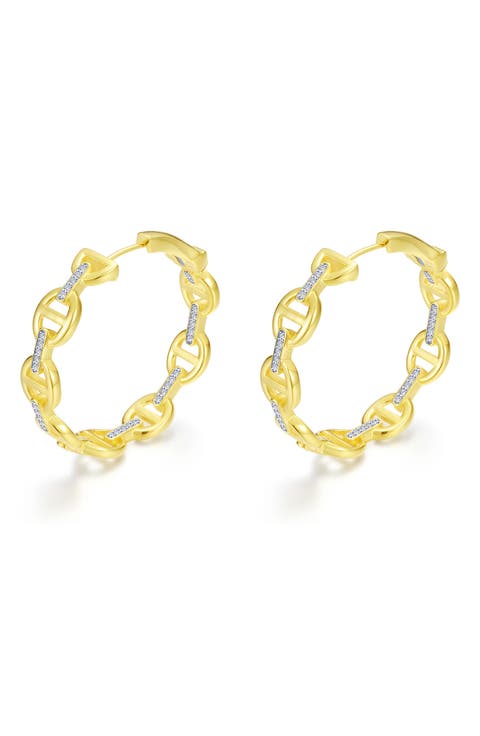 Paperclip Link Hoop Earrings