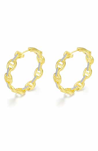 Paperclip Link Hoop Earrings