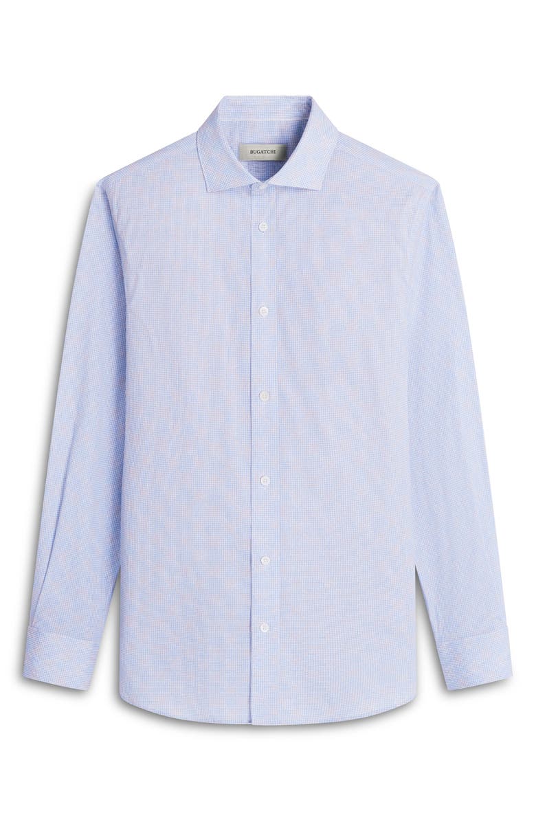 Bugatchi Axel Shaped Fit Button-Up Shirt, Alternate, color, Ice