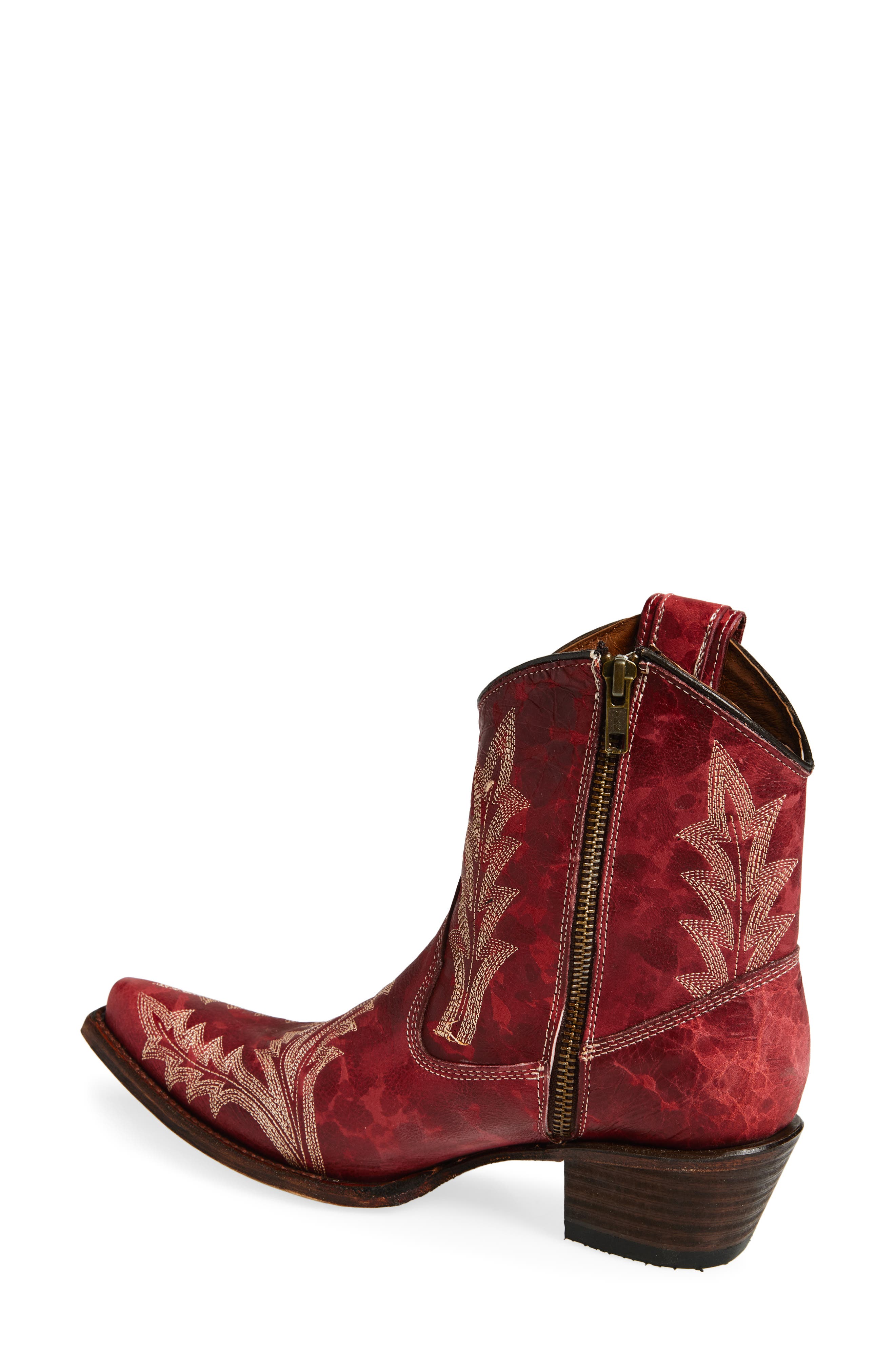 CIRCLE G Embroidered Western Boot, Alternate, color, Red
