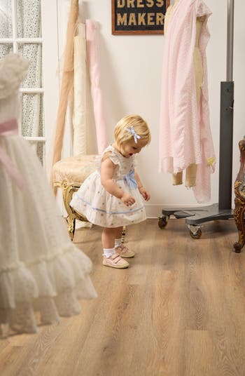 Embroidered Cotton Party Dress