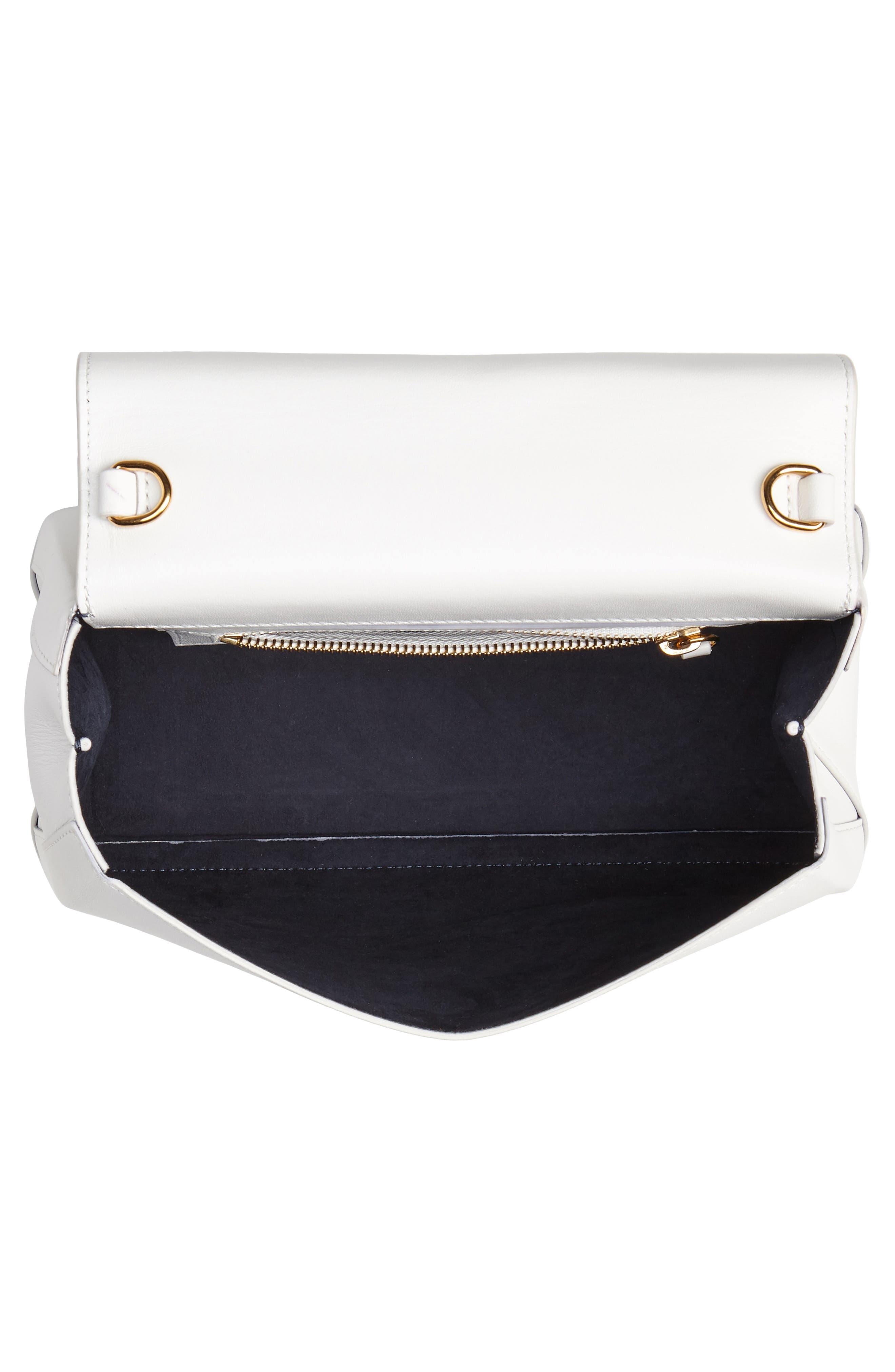 Harriet Leather Shoulder Bag, Alternate, color, WHITE