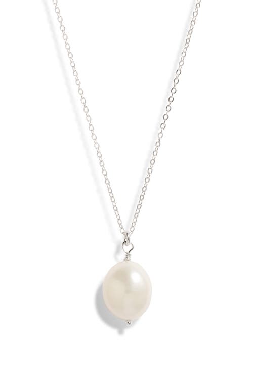 Set & Stones Adelle Keshi Pearl Pendant Necklace In Silver