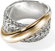 John Hardy JH Essentials Crossover Ring, Wide