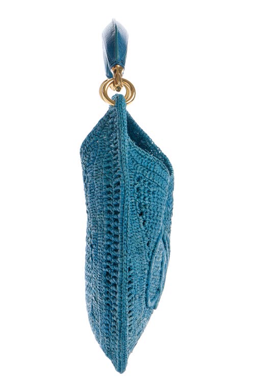 Chloé Summer Banana Woven-raffia Hobo Bag In Stormy Sea