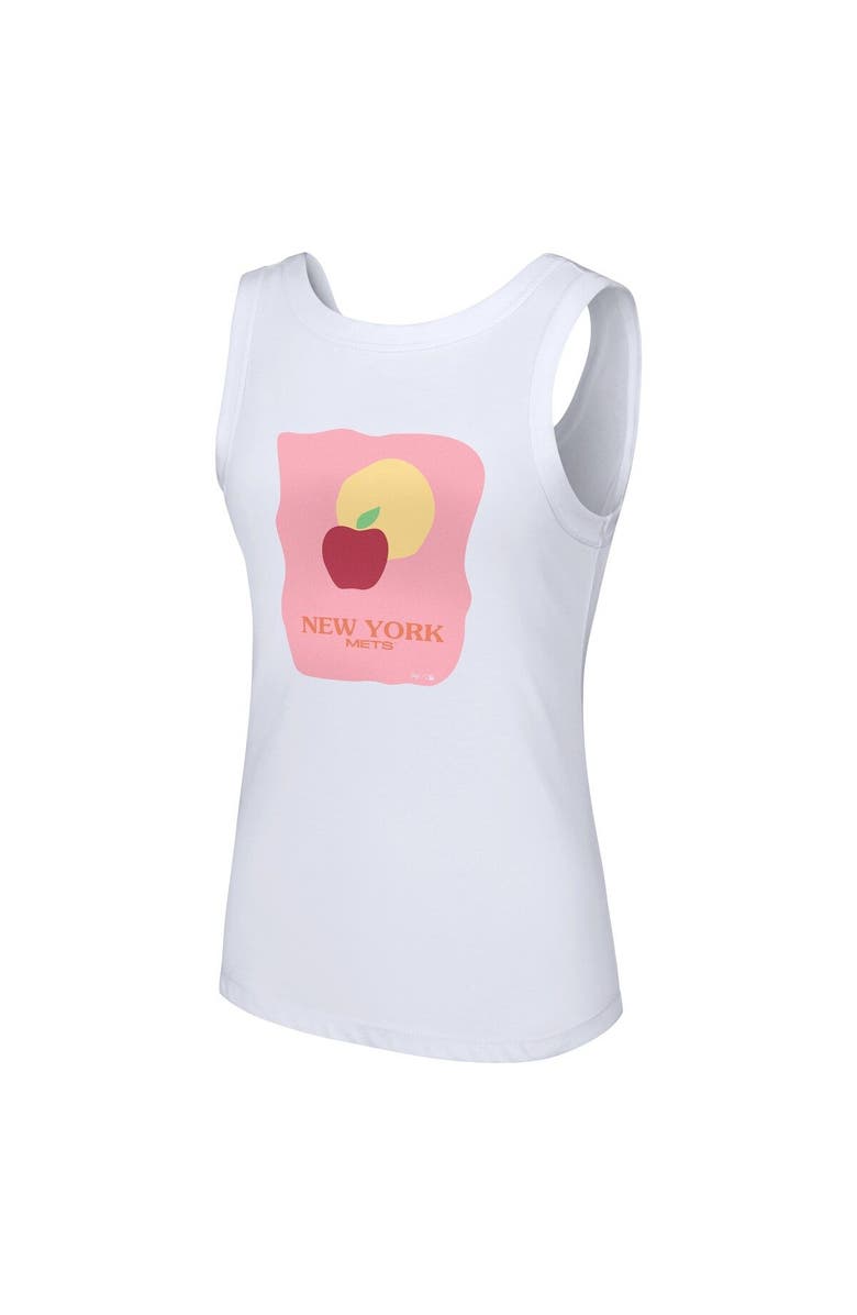 LUSSO Women's Lusso Style  White New York Mets Lindy Tank Top, Alternate, color, White