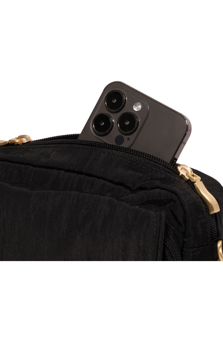 BAGGALLINI Coastal Flip Lock Camera Bag Crossbody, Alternate, color, Black With Gold Hardware