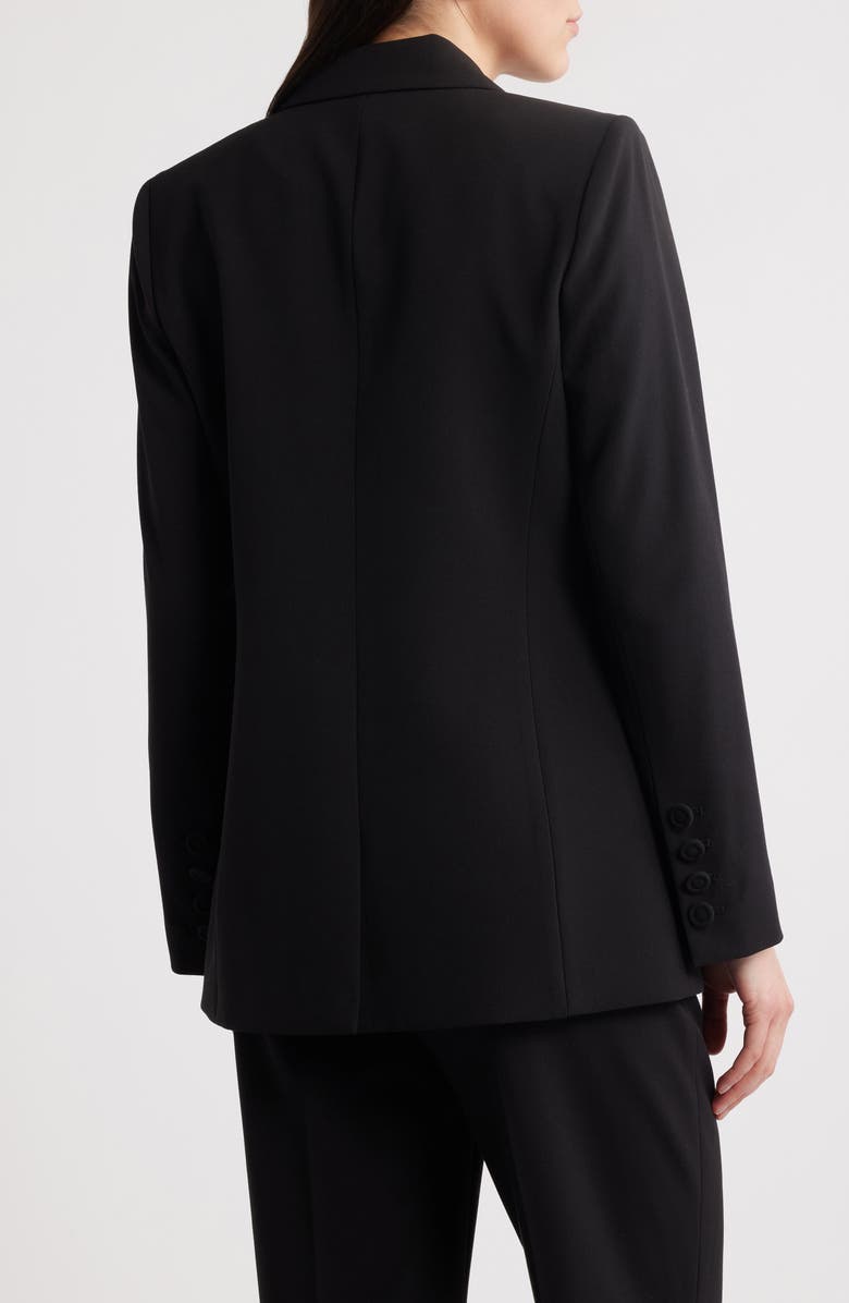 Tahari ASL Peak Lapel Jacket, Alternate, color, Black