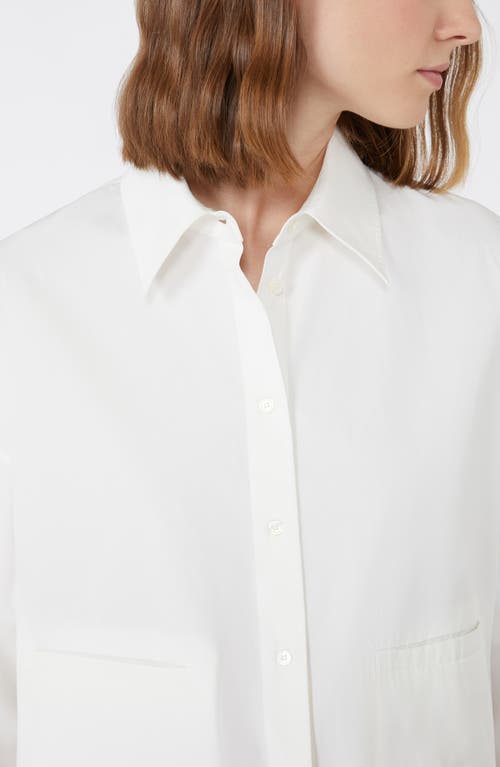 Weekend Max Mara Svago Boxy Cotton Button-up Shirt In White