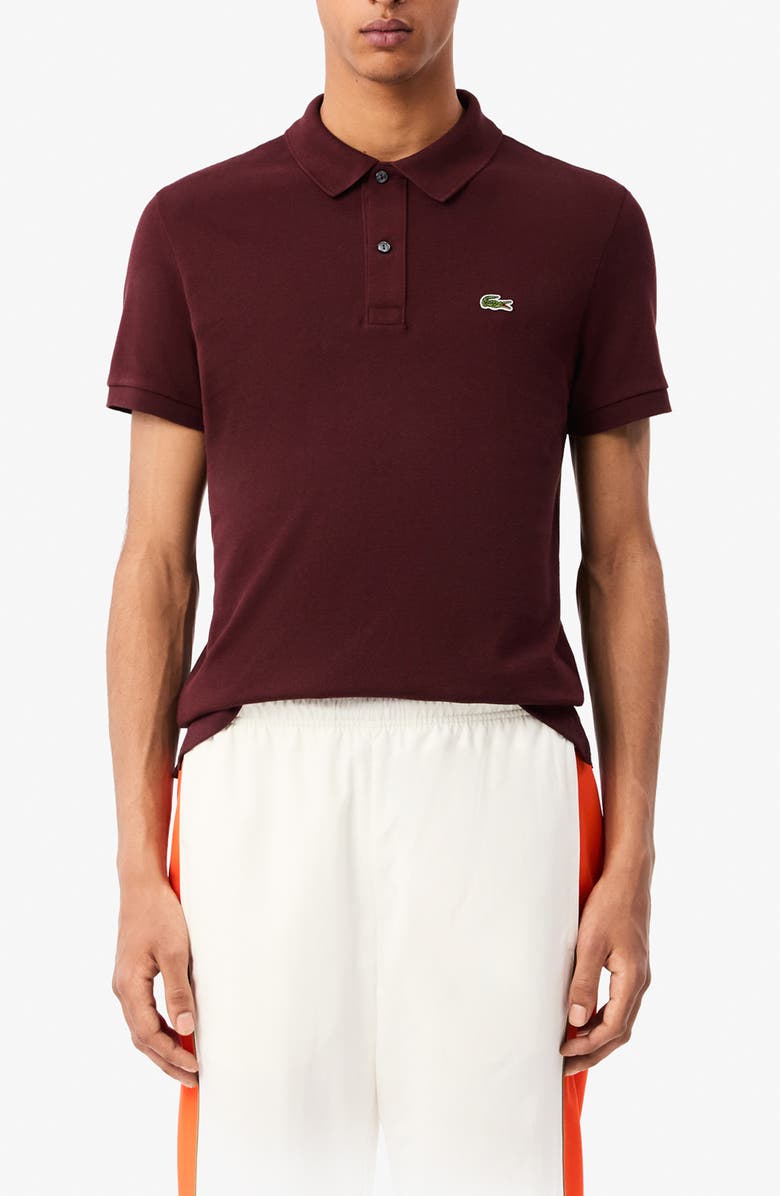 Lacoste Slim Fit Piqué Polo, Main, color, Expresso