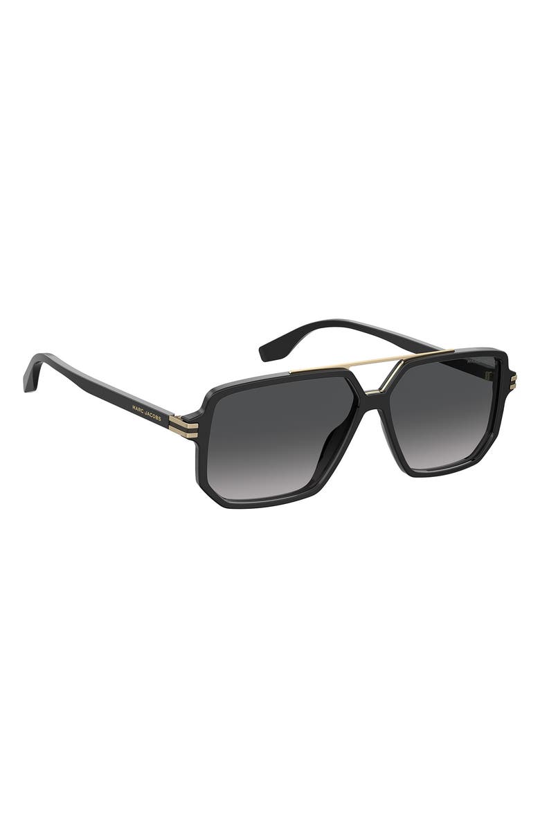 Marc Jacobs 58mm Gradient Pilot Sunglasses, Alternate, color, 0807-9O
