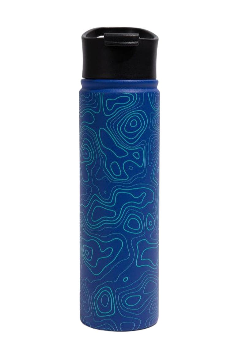 22 OZ Topography Steel Bottle, Main, color, Navy