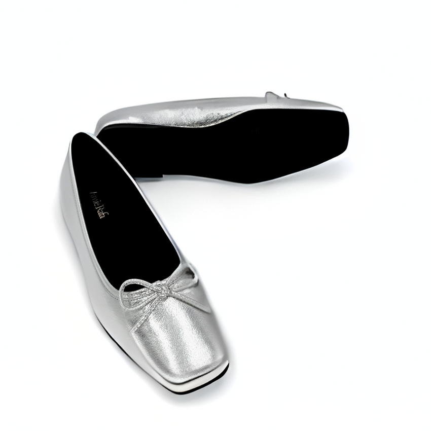 Madrid Ballet Flats, Alternate, color, Silver