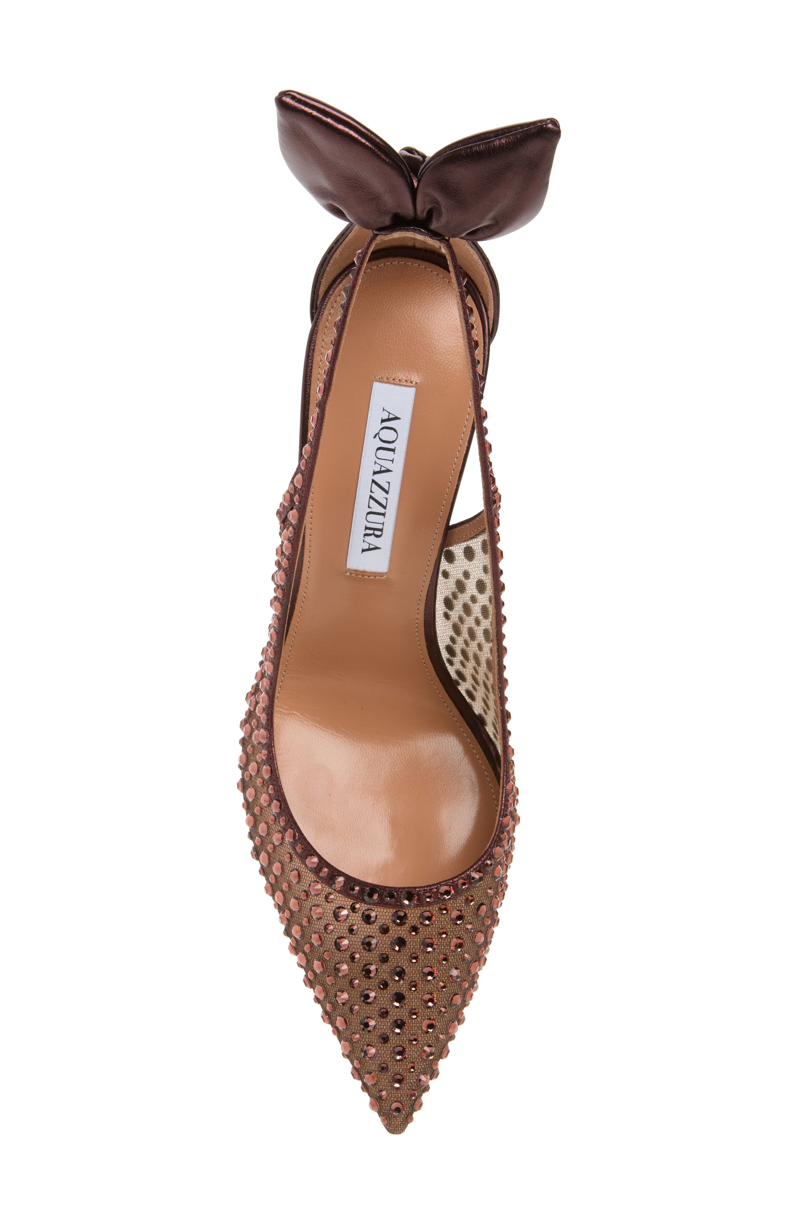 Bow Tie Crystal Slingback Pump, Alternate, color, MELANZANA
