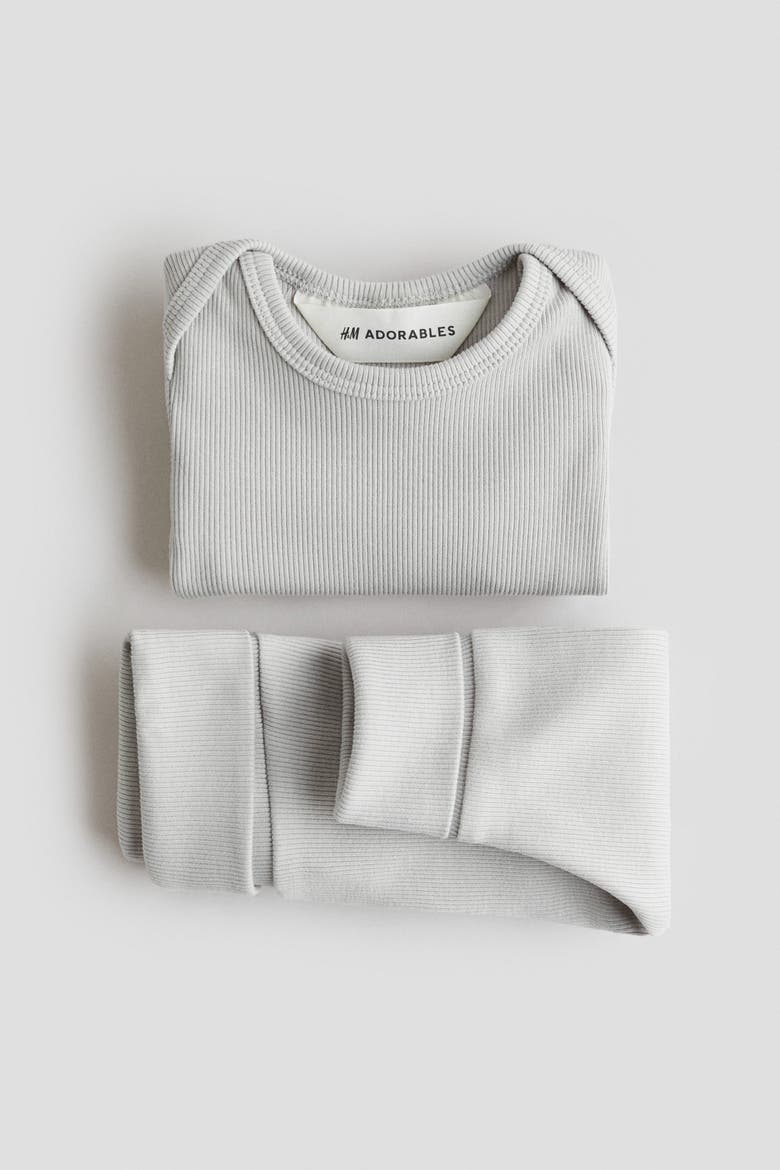 2-piece Pima Cotton Set, Alternate, color, Light gray