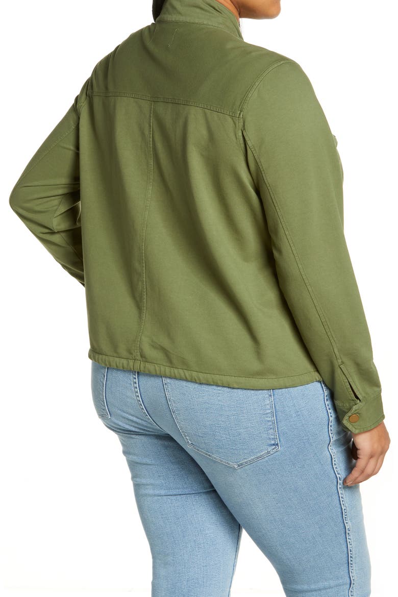 Stretch Cotton Jacket, Alternate, color, GREEN SORREL