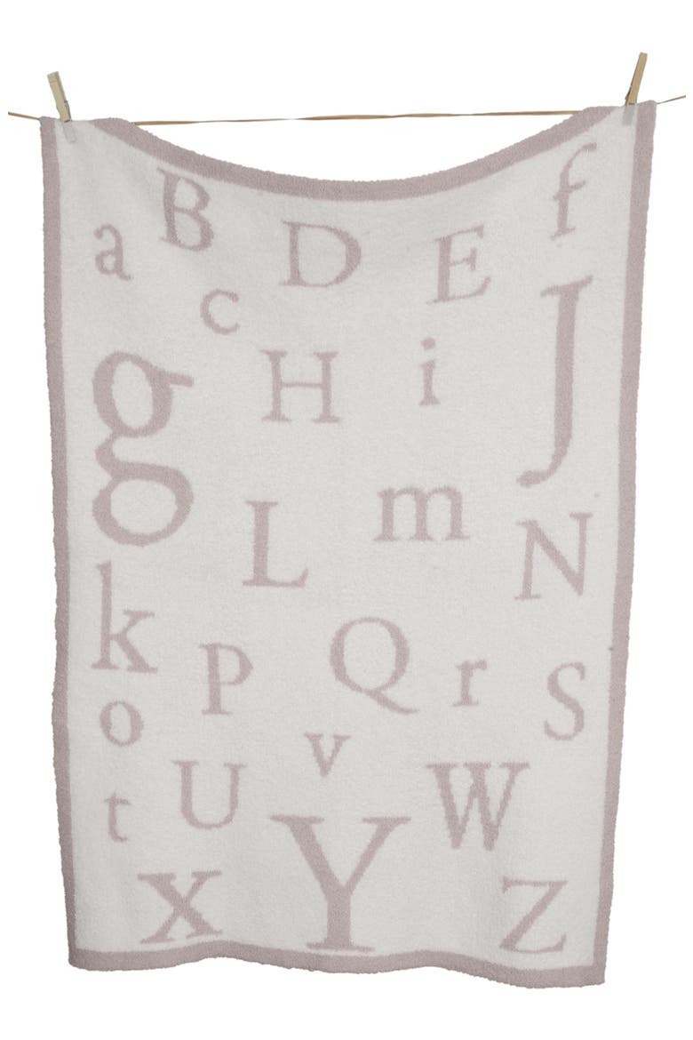 'CozyChic® ABC' Blanket, Main, color, STONE/CREAM