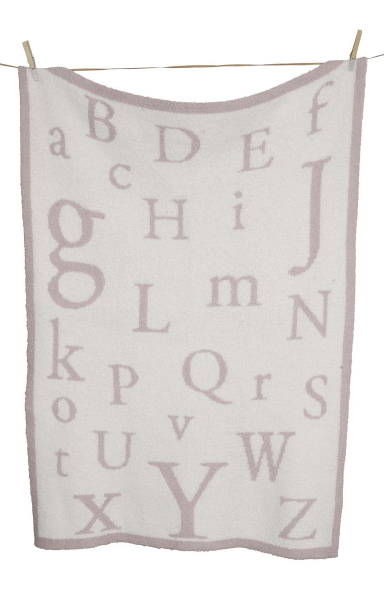 Barefoot Dreams<sup>®</sup> 'CozyChic<sup>®</sup> ABC' Blanket, Main, color, Stone/Cream