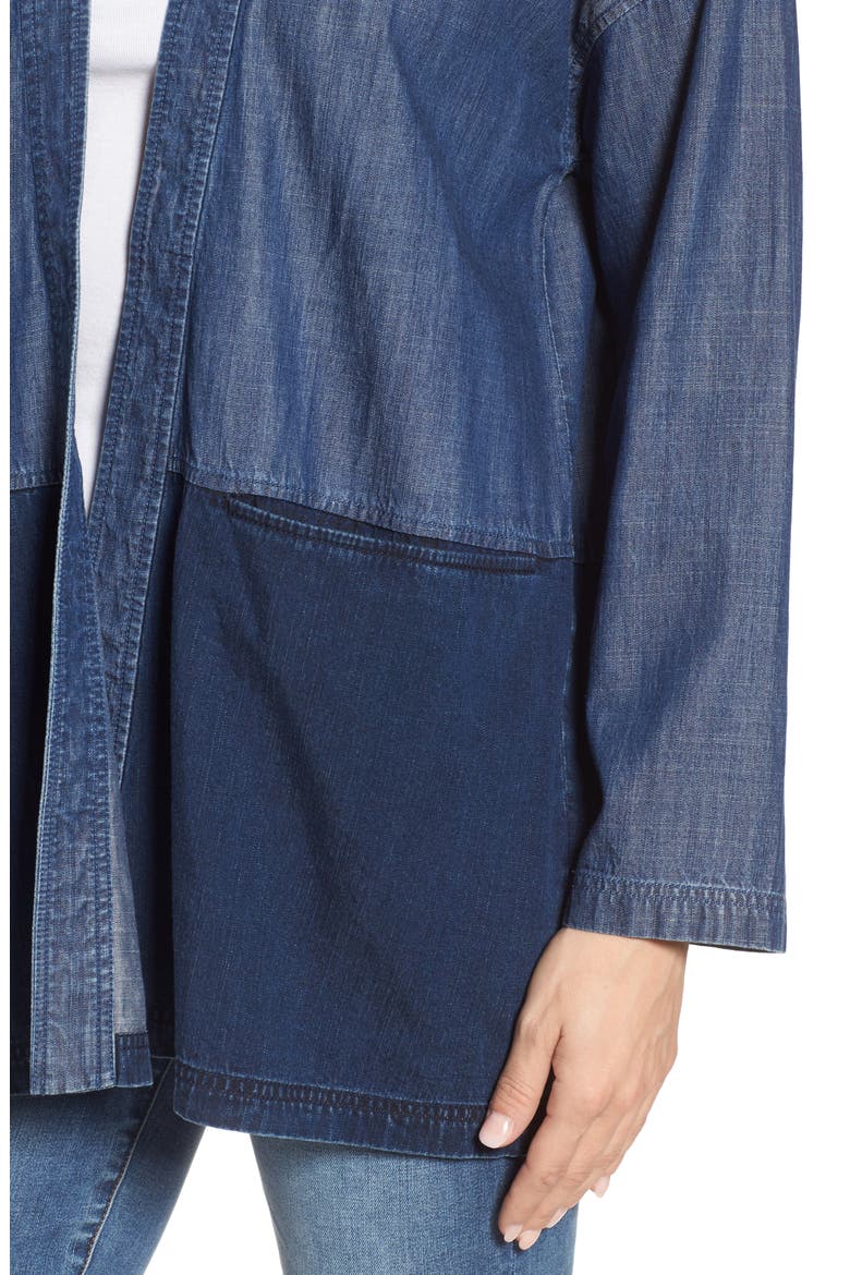 Denim Kimono Jacket, Alternate, color, MIDNIGHT