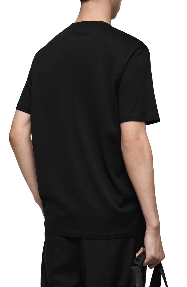 MANGO Regular Fit Cotton T-Shirt, Alternate, color, Black