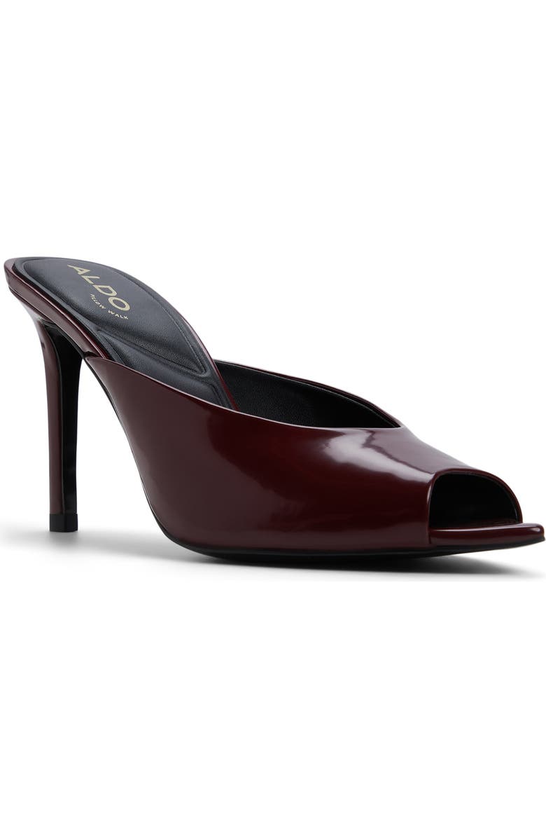 ALDO Elenara Pointed Peep Toe Mule, Main, color, Burgundy