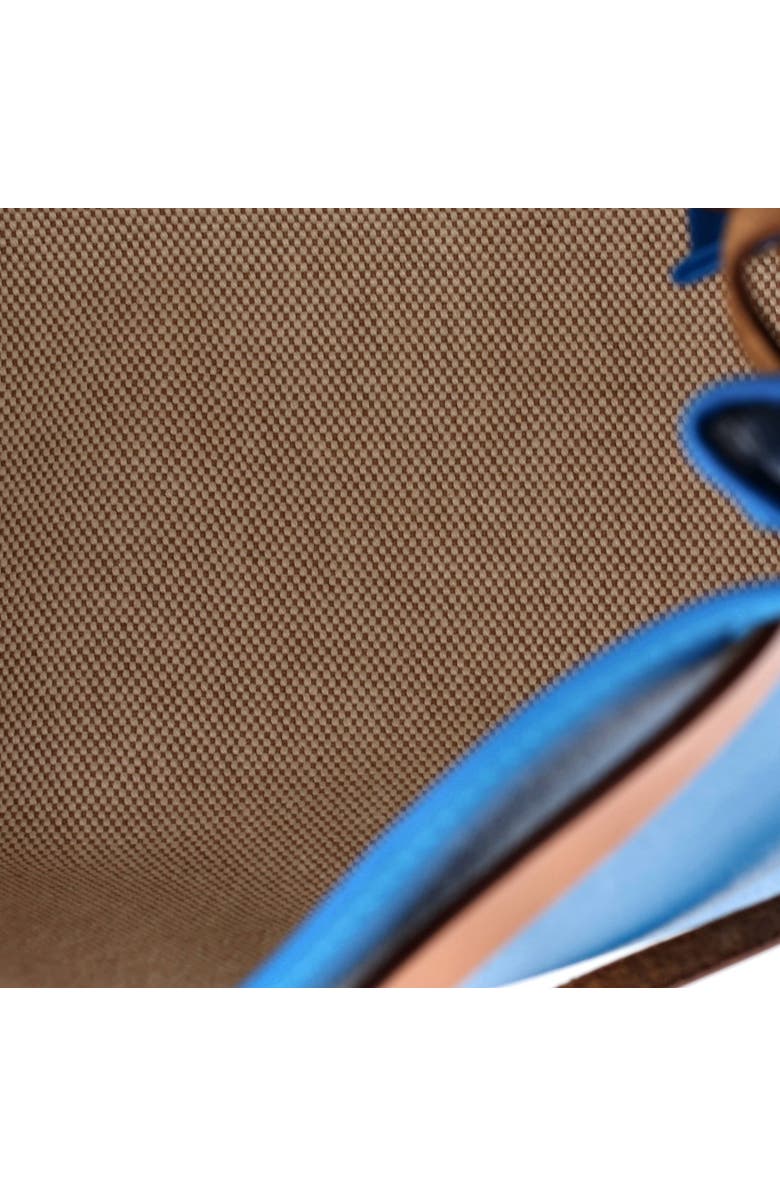 Pre-Owned Hermes Herbag Zip Leather and Toile 31, Alternate, color, Bleu Frida