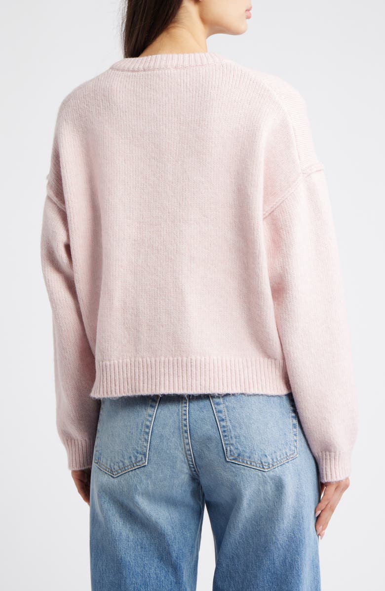 Topshop Exposed Seam Relaxed Fit Cardigan, Alternate, color, Pink